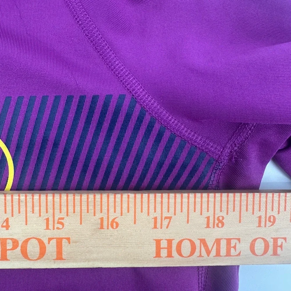 Nike Livestrong Pullover Women Large Purple Dri-FIT Pro Combat Half Zip Active